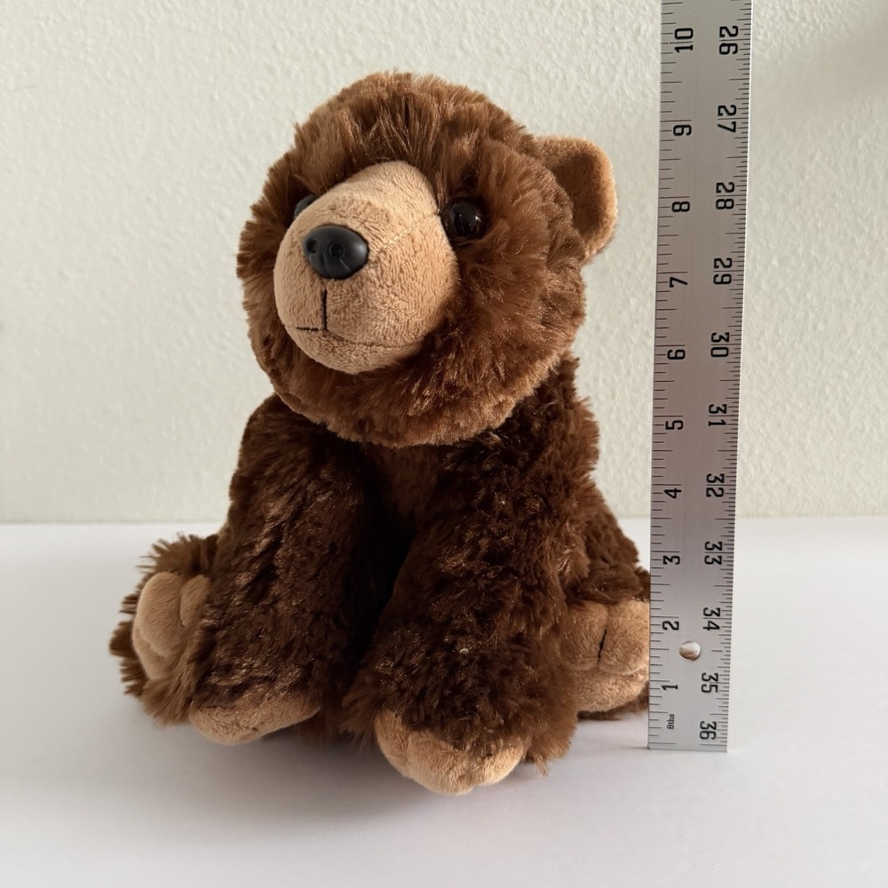 Wild Republic Brown Grizzly Bear Sitting Plush Stuffed Animal Toy 12" - Picture 10 of 10